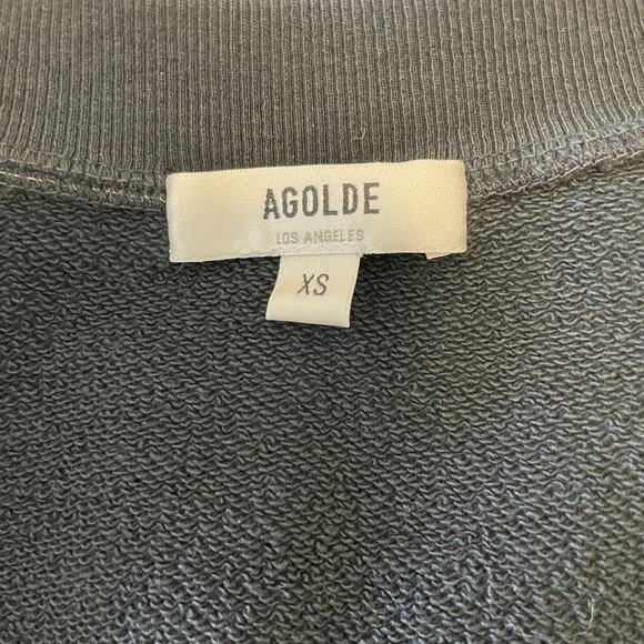 Agolde Black V Neck Pullover Sweater 100% Cotton Women's Small - Picture 7 of 8